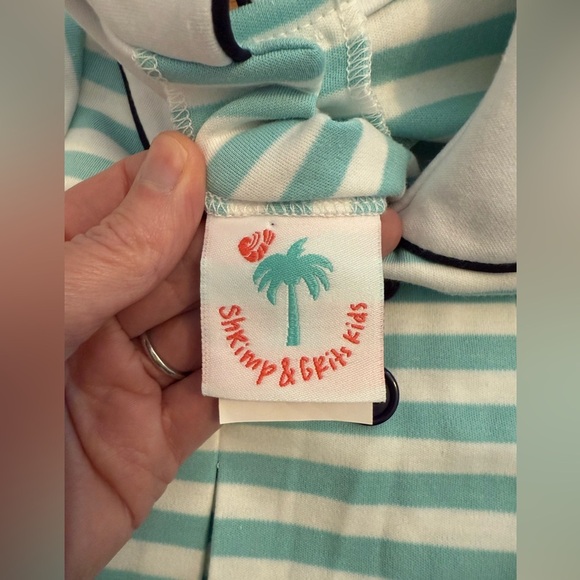 Shrimp & Grits Kids Baby Bubble Romper size 6 months NWT - Picture 5 of 7